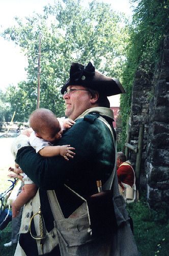 Sergeant Braisted with a young recruit of the 22nd Regiment